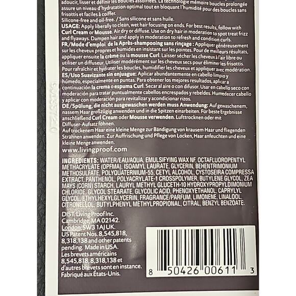 Two Living Proof Curl Leave In Conditioner Sample Travel Pack 10 ml 33 fl oz - Picture 4 of 4